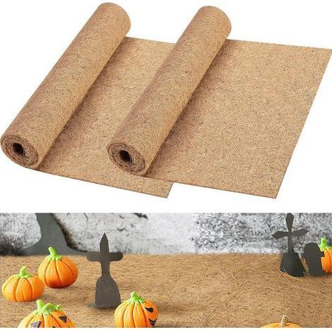 Nouveau tapis décoratif d'Halloween, tapis d'ornement d'Halloween, tapis en fibre de coco, décoration de paysage urbain automnal (1/5)