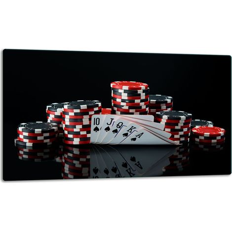 Glasschneidebrett 52x30 Poker (1/5)