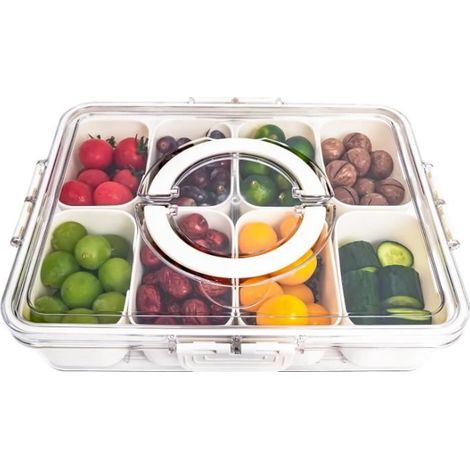 Boîte à collations - Manager - Snack Box - Compartiments séparés - Couvercle hermétique - Plastique alimentaire (1/4)