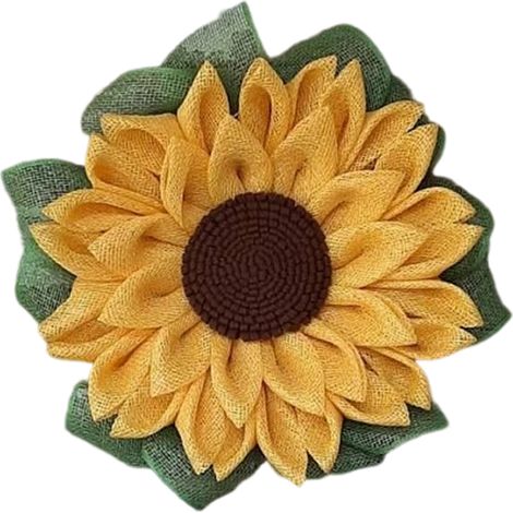 1 Couronne, Tournesol, 42 cm, Tissu, Résistant intempéries, Porte entrée, Thanksgiving (1/5)