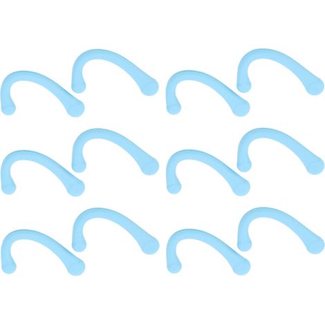6 Paires de Cache-Oreilles en Silicone Doux avec Serre-Tête et Masque Bouche, Confortables pour Tous les Jours - Bleu (1/5)