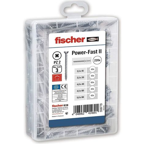 Universelles Schraubenset fischer grau Stahl 30 cm