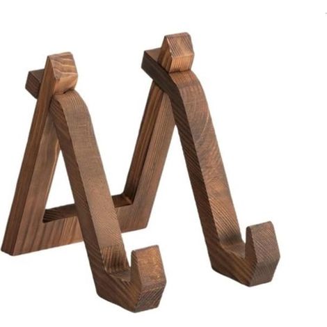 Support pour livre de cuisine - Porte-livre - 10,2 x 16,5 x 15,2 cm - Support multifonctionnel - Support pour livre de cuisine - Compact et résistant - Universel - Bois - Marron - Support pour livre d (1/4)