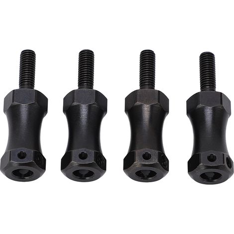 Lot de 6 Adaptateurs de Roue Hexagonaux en Acier 12mm pour Extension LOSI Baja Rey 1/10 Voiture RC, Connecteur de Jante Renforcé, Compatible avec Axe de Roue (1/5)