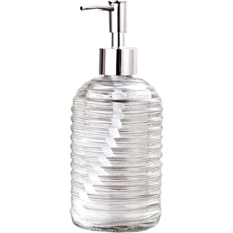 [Flacone per lozioni per prodotti per la casa] Flacone in vetro da 400 ml con pompa in elettroplastica e design a prova di perdite per liquidi densi - Flacone per lozioni da 19 cm per bagno e cucina (1/4)