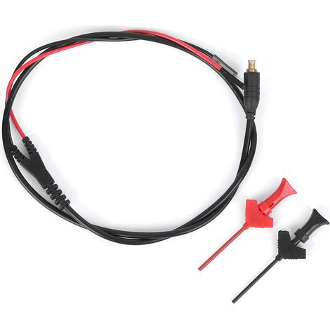 Testkabel-Jumperdraht-Verbinder mit 2-mm-Testhaken, rot-schwarze Öffnung für Oszilloskope (1/5)