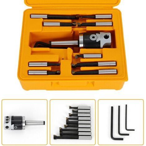 Testa di foratura CNC Crediri MK2 M10 Ø 50mm con alloggiamento per barra di alesatura, set di utensili per fresatrice (1/5)
