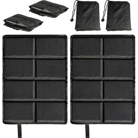Lot de 2 coussins de siège pliables d'extérieur, tapis de siège Oxford Thermo imperméables et résistants aux intempéries, parfaits pour la randonnée, les pique-niques et le camping. Livrés avec 2 sacs (1/5)