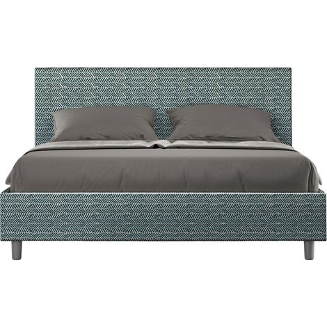 Letto Matrimoniale 160x190 cm con Rete Adele Aragona 8 Blu (1/4)