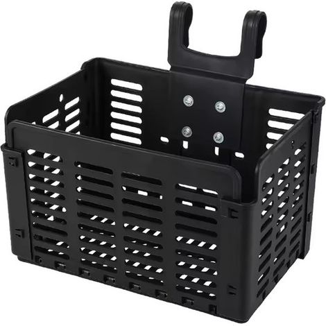 Panier de vélo - Panier avant - Panier pour chien - Panier amovible - Panier pliable - Panier suspendu pour vélo électrique - Accessoires de vélo - Noir - 32 x 23 x 21 cm - HarZwart (1/3)