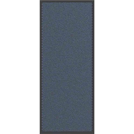Zerbino antiscivolo per ingresso 60 x 150 cm assorbente resistente stile moderno blu PP 020058117