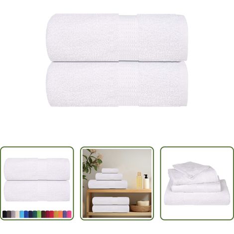 Baumwolltuch - Waschlappen FROGN 2 Stk. Weiß 15x21 cm 360 g/m² (1/5)
