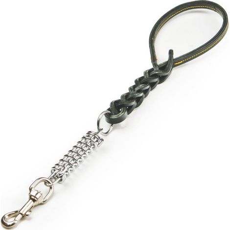 Utilia Pet GUINZAGLIO IN CUOIO TRIPLA TRECCIA CON MOLLA cm. 50 col. Assortiti