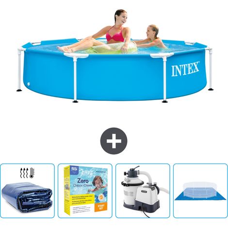 Piscine Intex Cadre Rond - 244 x 51 cm - Bleue - Incluse Accessoire CB66 (1/5)