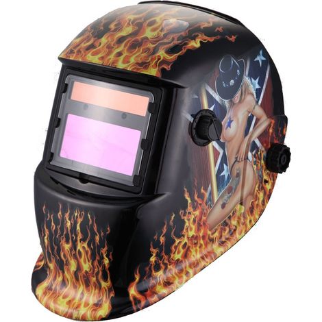 ZOLGINAH Casque de Soudure Automatique - Masque de Soudure avec 2 Lentilles et 2 Capteurs de filtre à ombre réglables DIN9-13 pour le soudage à l'arc de MIG TIG MAG [Classe énergétique A+++] (1/5)