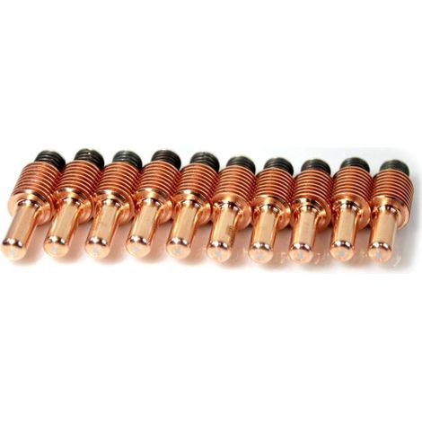 Lot de 10 Électrodes Plasma 220842, Compatible Découpeur 45-105A, Consommables Découpe Plasma, Cuivre, Non Origine (1/5)