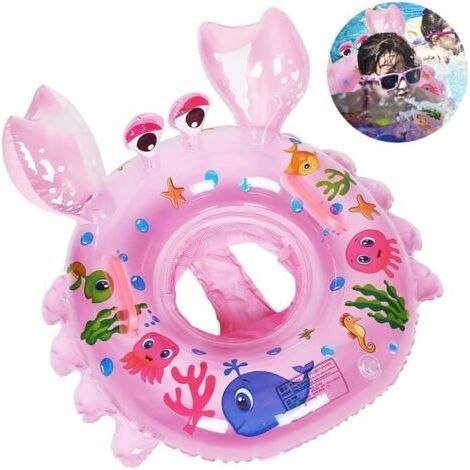 (Bleu)Anneau de Natation pour bébé - Piscine Bouée Gonflable - Garçons, Filles - Sécurité optimale (1/4)