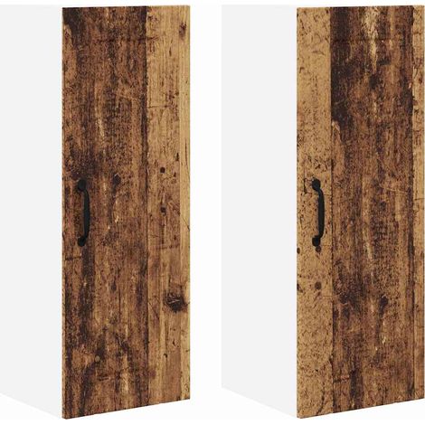 Meubles de Rangement,Armoire de cuisine 2 pcs Bois Ancien 30 x 31 x 80 cm CFW955739 (1/5)