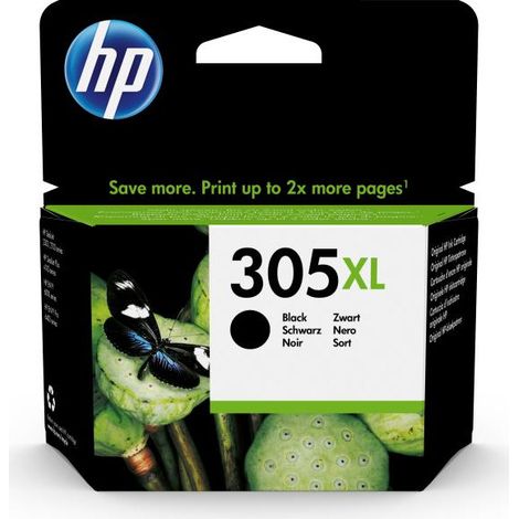 HP 305XL Cartouche d'encre noire grande capacité authentique (3YM62AE) pour DeskJet 2300/2710/2720/Plus4100, Envy 6000/Pro 6400 (1/5)