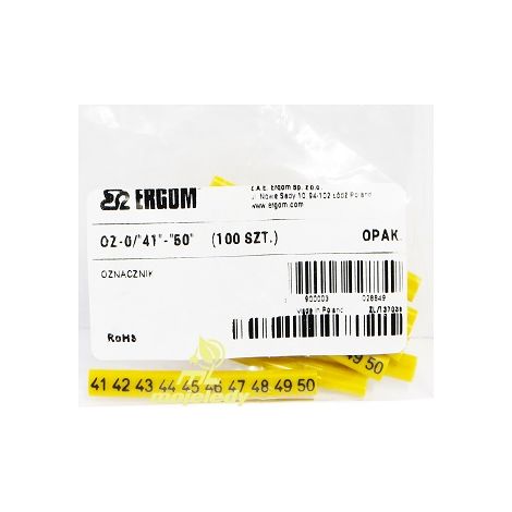 Marcatore per cavi OZ-0 41-50 giallo 100 pezzi (1/2)