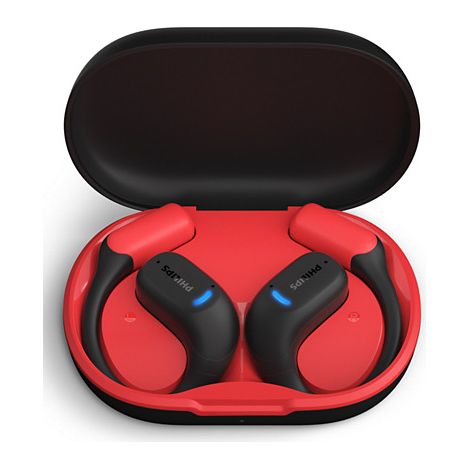 Philips 6000 series TAA6709BK.00 cuffia e auricolare True Wireless Stereo TWS A clip Sport Bluetooth Nero Rosso (1/4)