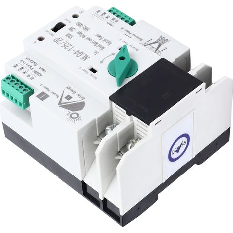 Doppel-Leistungsumschalter 230V AC 100A, schnelles automatisches Umschalten, für den privaten und industriellen Gebrauch, einfache Installation. (1/5)