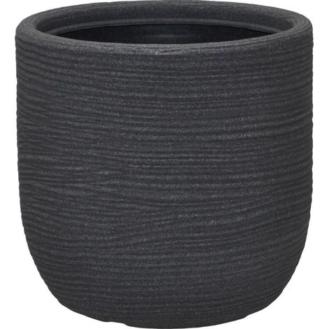 Vase Shabby Rayé 55 cm - Gris foncé (1/5)