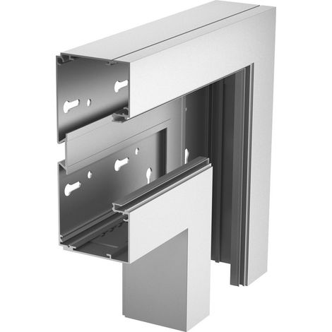 OBO Bettermann angolo piatto SIGNA STYLE inclinato 70x170 el 70x170x270 alluminio anodizzato, 6133288