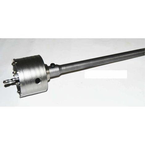 FRESA A TAZZA MM 100 CAROTATRICE CON ASTA SDS max 350 MM CEMENTO MURO MATTONI (1/2)