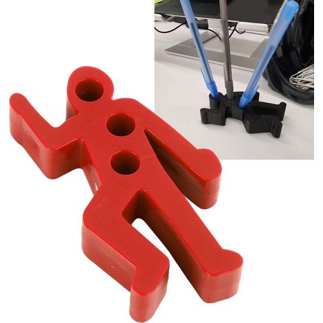 Porte-Crayons Crime Scene Organisateur Bureau - Plastique Rouge, 10.3x6.2cm - Décor Bureau Original Gadet Anti-Stress (1/5)