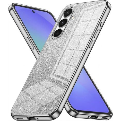 Funda para Samsung Galaxy A37 5G, funda con purpurina CamShield, color plata. (1/5)