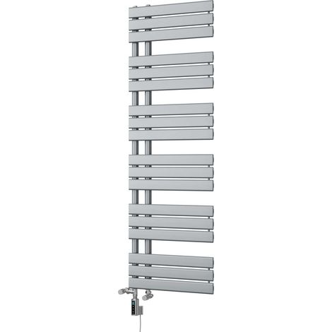 Tristan - Silver Dual Fuel Towel Rail H1564mm x W500mm Thermostatic WIFI (1/3)