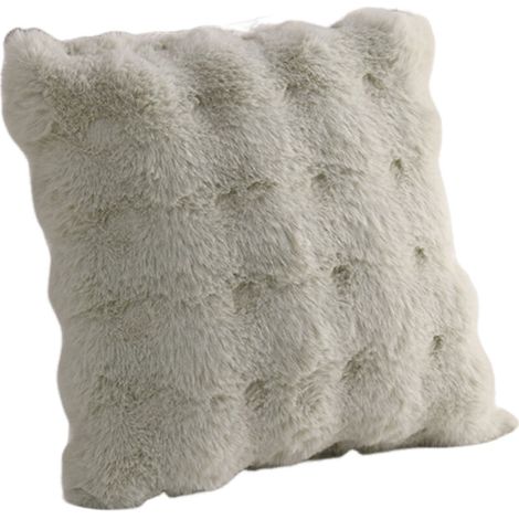 Lot de 2 coussins décoratifs en peluche imitation lapin, coussins pour canapé, coussins de tête de lit et coussins double usage (1/5)