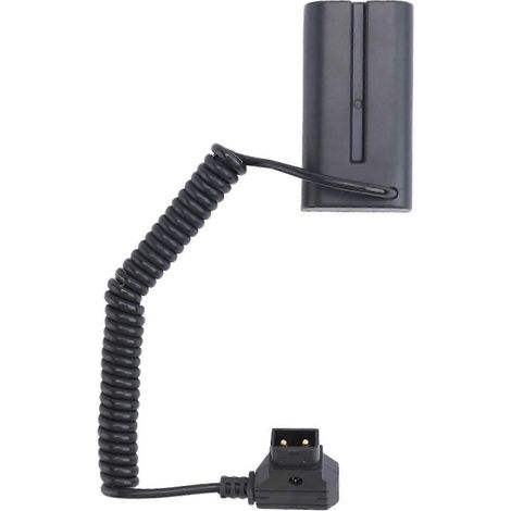 Câble factice spiralé D-Tap vers série L F550 compatible avec les moniteurs de caméra Sony Feelworld/Atomos Shinobi Small HD/Andycine (unité).WHBYV (1/4)