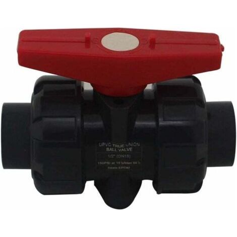 Vanne double union à coller diam 20 mm vanne boisseau pvc robinet boisseau sphérique robinet a bille sphere pour piscine,DN15 (Diamètre Interne 20mm) (1/5)