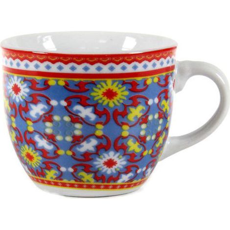 Tazza Caffe Porcellana Mosaico Pz 6 Passionecasa