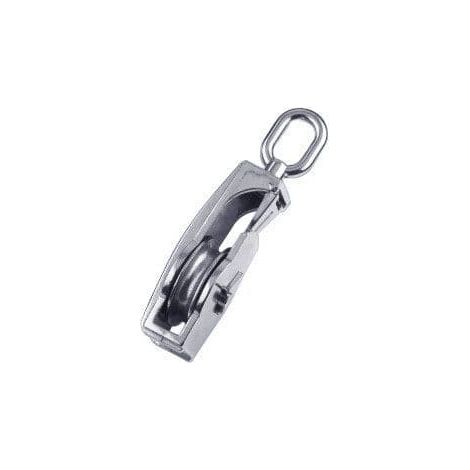Stainless Steel Seine Pulley Block with Eye 75MM (15MM Wire Rope Metal Sheave Marine Pulling) (1/2)
