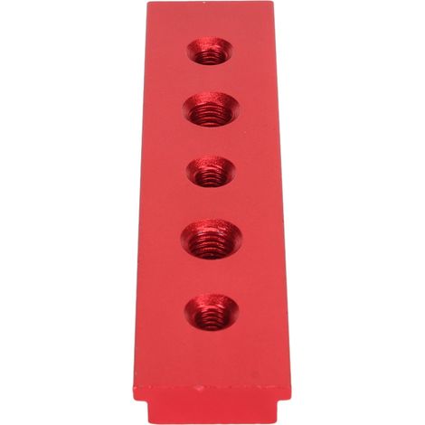 Glissière en aluminium 100mm avec trous pour scie circulaire, chariot de table de défonceuse, établi de bricolage, modification DIY, rouge, rail coulissant pour scie à table électrique (1/5)