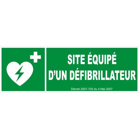 Panneau Site équipé d'un défibrillateur - Rigide 450x150mm - 4062815