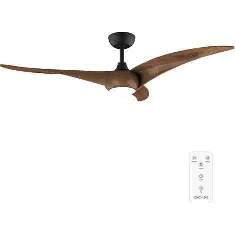 Cecotec – Ventilateur de plafond 137 cm – Moteur DC 40W silencieux – 6 vitesses – Lampe LED 18W – Télécommande incluse – Pales aérodynamiques