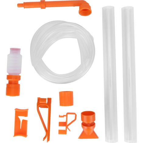 Changeur d'eau pour aquarium 5 en 1 avec grattoir et lave-sable - Plastique, 30 cm, 2 tuyaux + 7 accessoires (1/5)