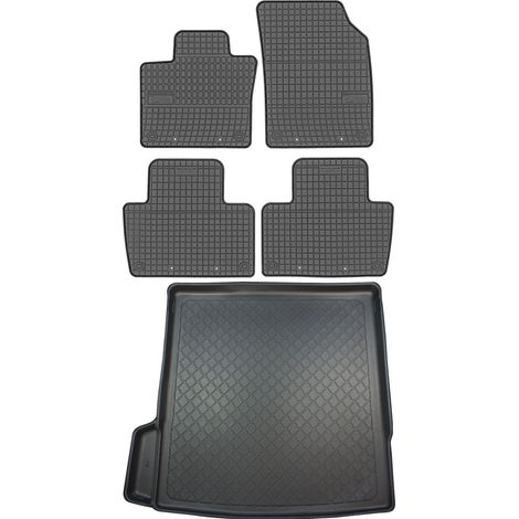 Volvo XC90 II SUV desde mayo de 2015. Juego de alfombrillas de goma para coche + alfombrilla para maletero. (1/5)