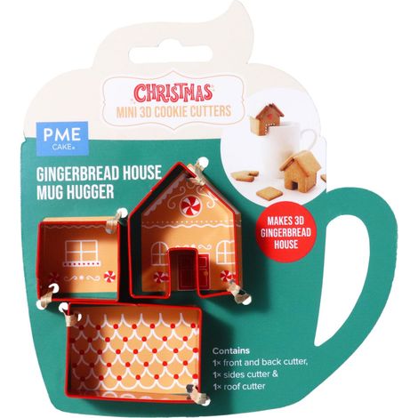 Emporte-pièces Set de 3, Mini Maison en Pain d'Épices, Couvre-tasse (1/5)
