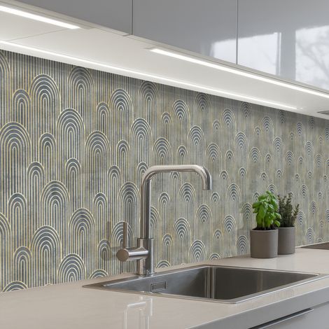 SCHIENALI CUCINA Fiocco - Oro - Blu 400x60 cm (1/5)