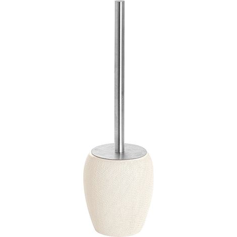 Portascopino Wc  In Ceramica e Acciaio Bianco dal Etnico Safari (1/2)