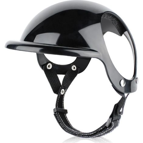 Casque pour animaux de compagnie Nouveau chapeau Chien Chat Moto Casque de sécurité Chapeau Accessoires Chapeau Couvre-chef (1/3)