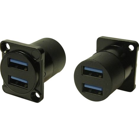 DUAL USB3.0 A-A FT BLACK METAL CSK Adattatore CP30088 Cliff Contenuto: 1 pz.
