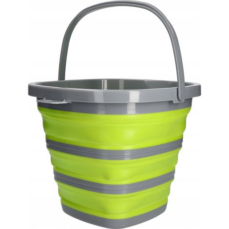 Cubo plegable de 10 litros, universal para pesca, turismo y camping.