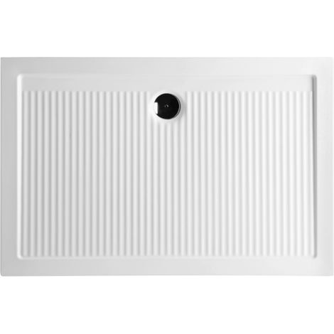 Piatto doccia 80x100 h.6 in ceramica bianco lucido Ferdy di (1/8)
