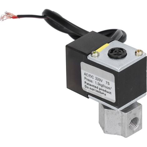 Électrovanne M8, filetage d'interface, accessoires de pompe à Air avec Base en fonte d'aluminium, trou latéral AC/DC220V (1/4)